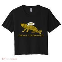 Music Funny Band Pun Deaf Leopard Joke Women's Crop Top Tee thumb 0