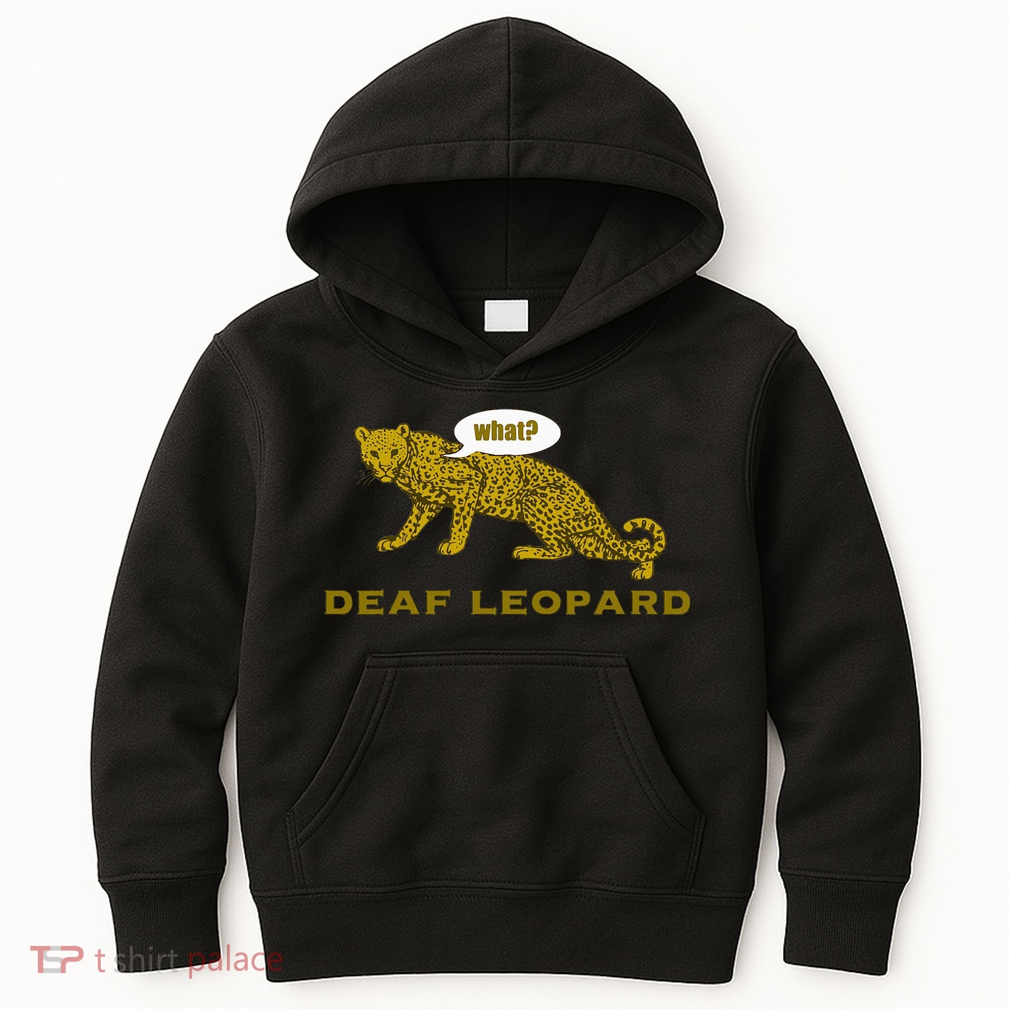 Music Funny Band Pun Deaf Leopard Joke Kids Hoodie