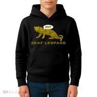Music Funny Band Pun Deaf Leopard Joke Kids Hoodie thumb 4