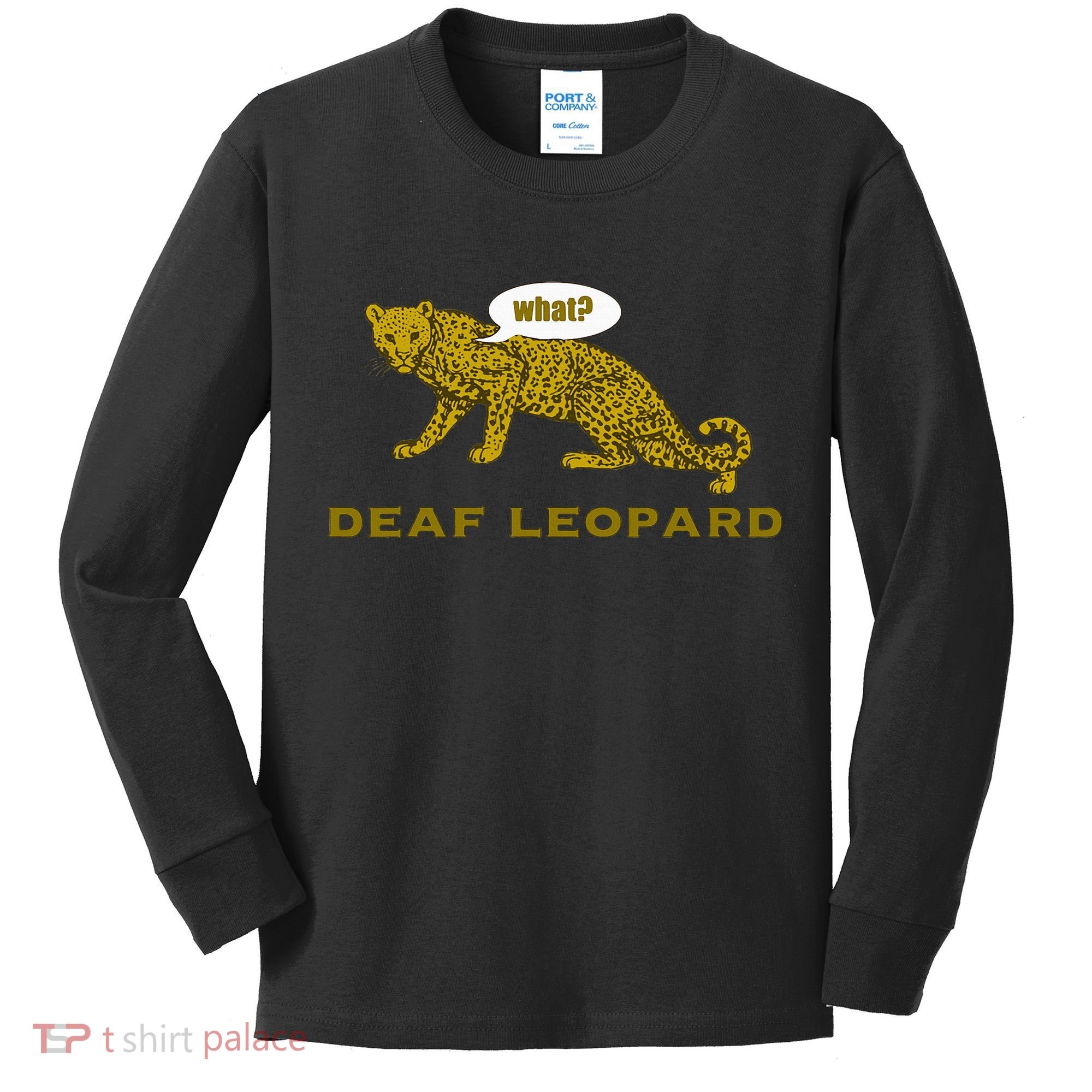 Music Funny Band Pun Deaf Leopard Joke Kids Long Sleeve Shirt