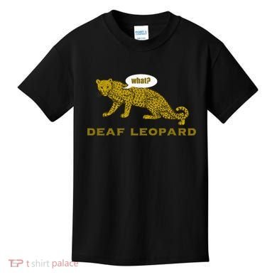 Music Funny Band Pun Deaf Leopard Joke Kids T-Shirt