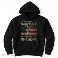 My Favorite Baseball Player Calls Me Grandpa FatherS Day Hoodie thumb 0