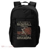 My Favorite Baseball Player Calls Me Grandpa FatherS Day Backpack thumb 0