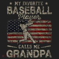 My Favorite Baseball Player Calls Me Grandpa FatherS Day Golf Towel thumb 3