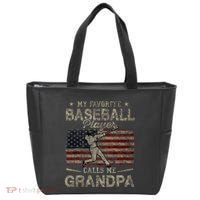 My Favorite Baseball Player Calls Me Grandpa FatherS Day Tote Bag thumb 0
