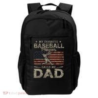 My Favorite Baseball Player Calls Me Dad FatherS Day Backpack thumb 0