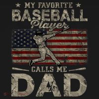 My Favorite Baseball Player Calls Me Dad FatherS Day Ornament thumb 1