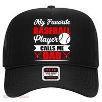 My Favorite Baseball Player Calls Me Dad Funny Baseball Dad Hat thumb 0