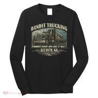 Men Funny Bandit Trucking 1977 Family Distressed Long Sleeve Shirt thumb 0