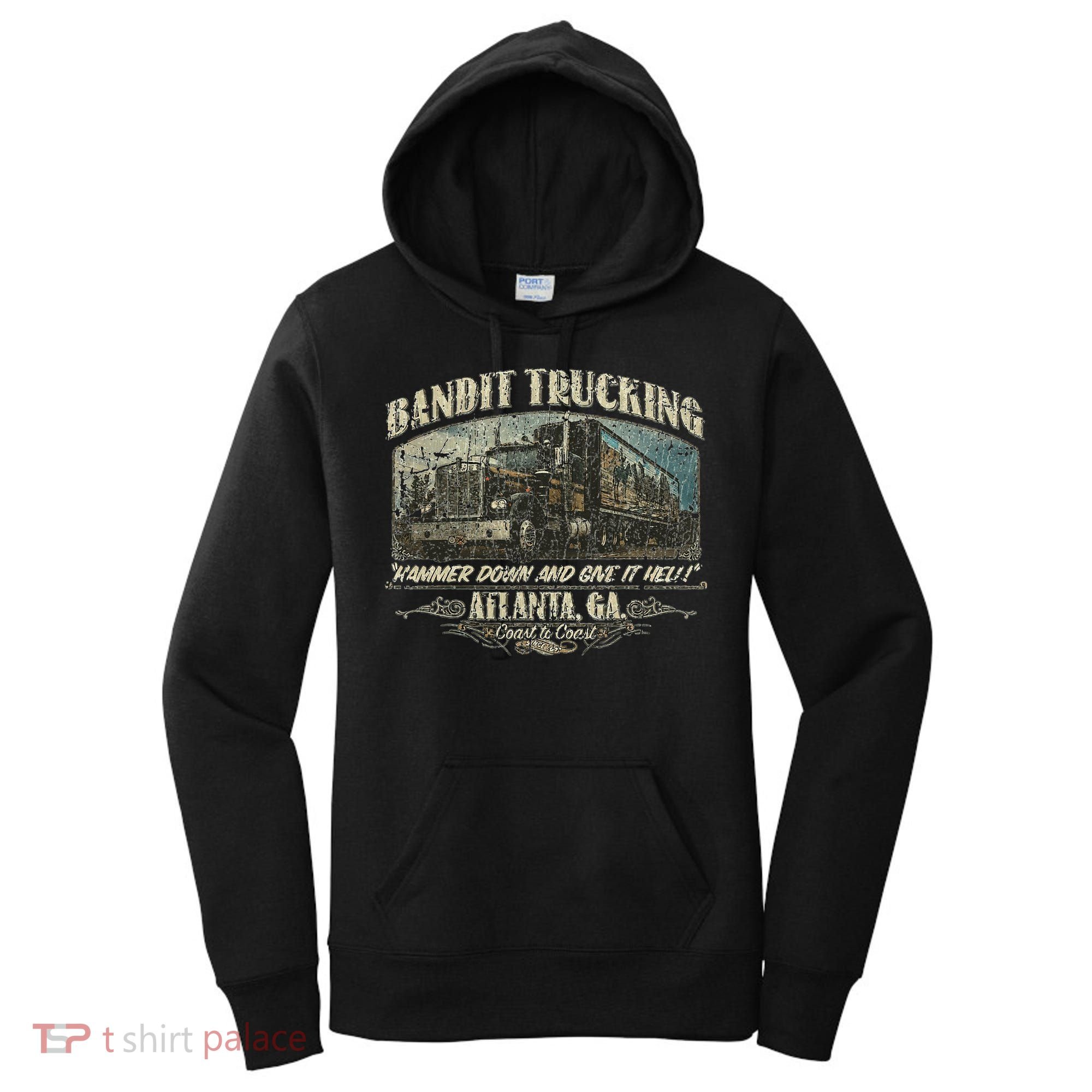 Men Funny Bandit Trucking 1977 Family Distressed Women's Hoodie