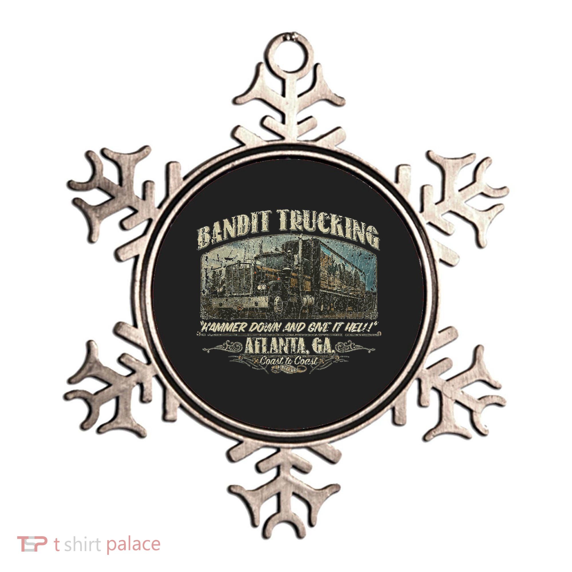Men Funny Bandit Trucking 1977 Family Distressed Ornament