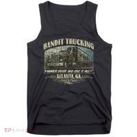 Men Funny Bandit Trucking 1977 Family Distressed Tank Top thumb 0