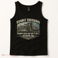 Men Funny Bandit Trucking 1977 Family Distressed Tank Top thumb 2