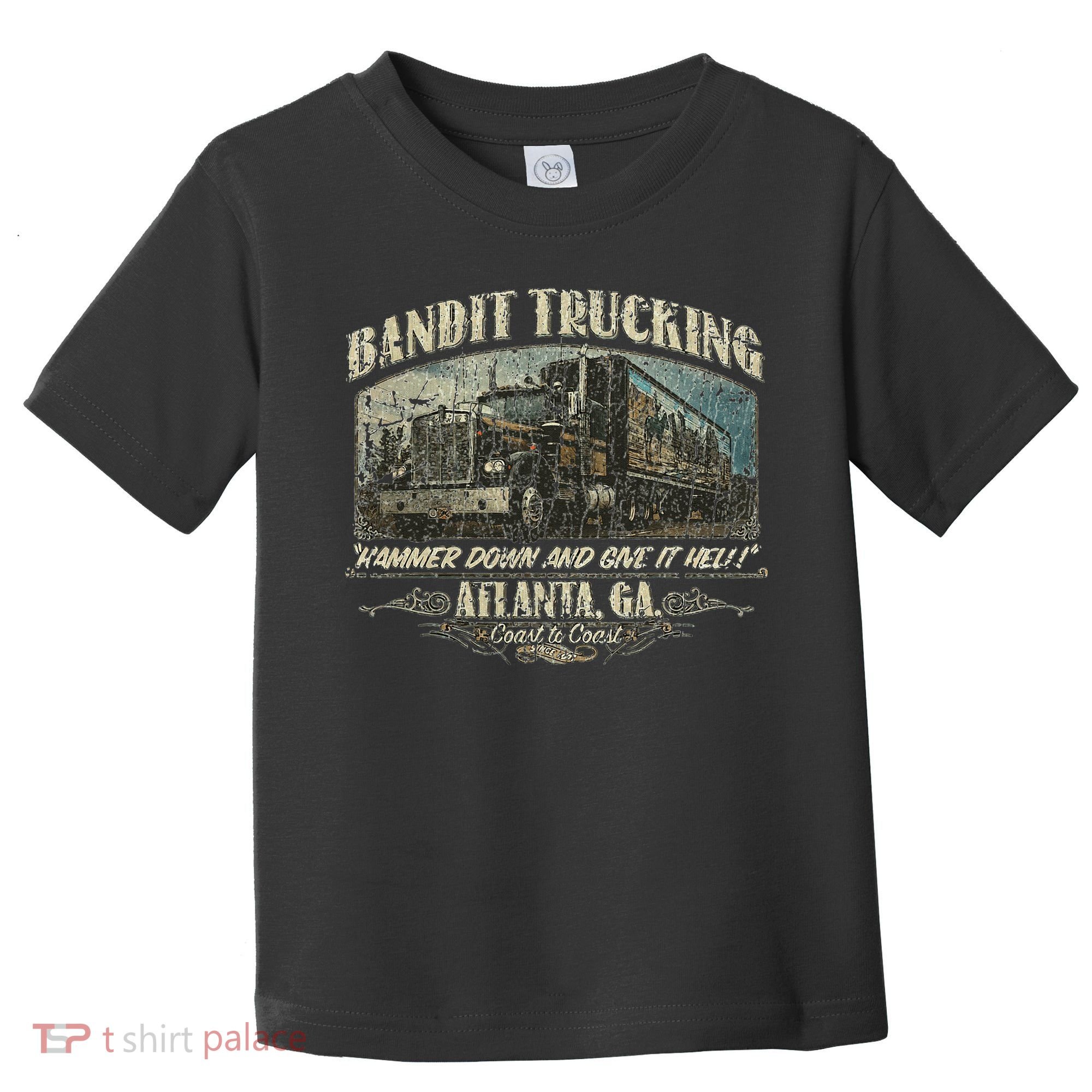 Men Funny Bandit Trucking 1977 Family Distressed Toddler T-Shirt