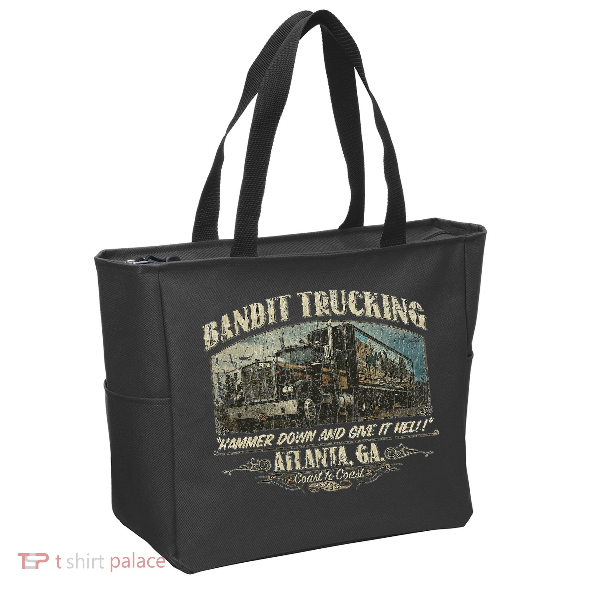 Men Funny Bandit Trucking 1977 Family Distressed Tote Bag