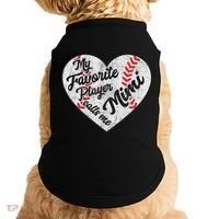 My Favorite Baseball Player Calls Me Mimi Baseball Doggie Tank thumb 0