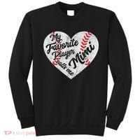 My Favorite Baseball Player Calls Me Mimi Baseball Sweatshirt thumb 0