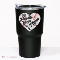 My Favorite Baseball Player Calls Me Mimi Baseball Tumbler thumb 0