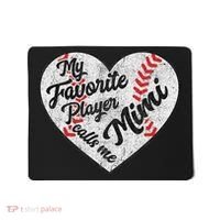 My Favorite Baseball Player Calls Me Mimi Baseball Mousepad thumb 0