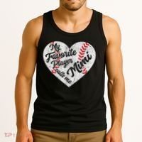 My Favorite Baseball Player Calls Me Mimi Baseball Tank Top thumb 3