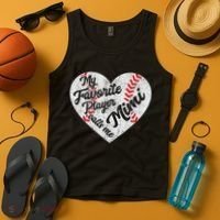 My Favorite Baseball Player Calls Me Mimi Baseball Tank Top thumb 4