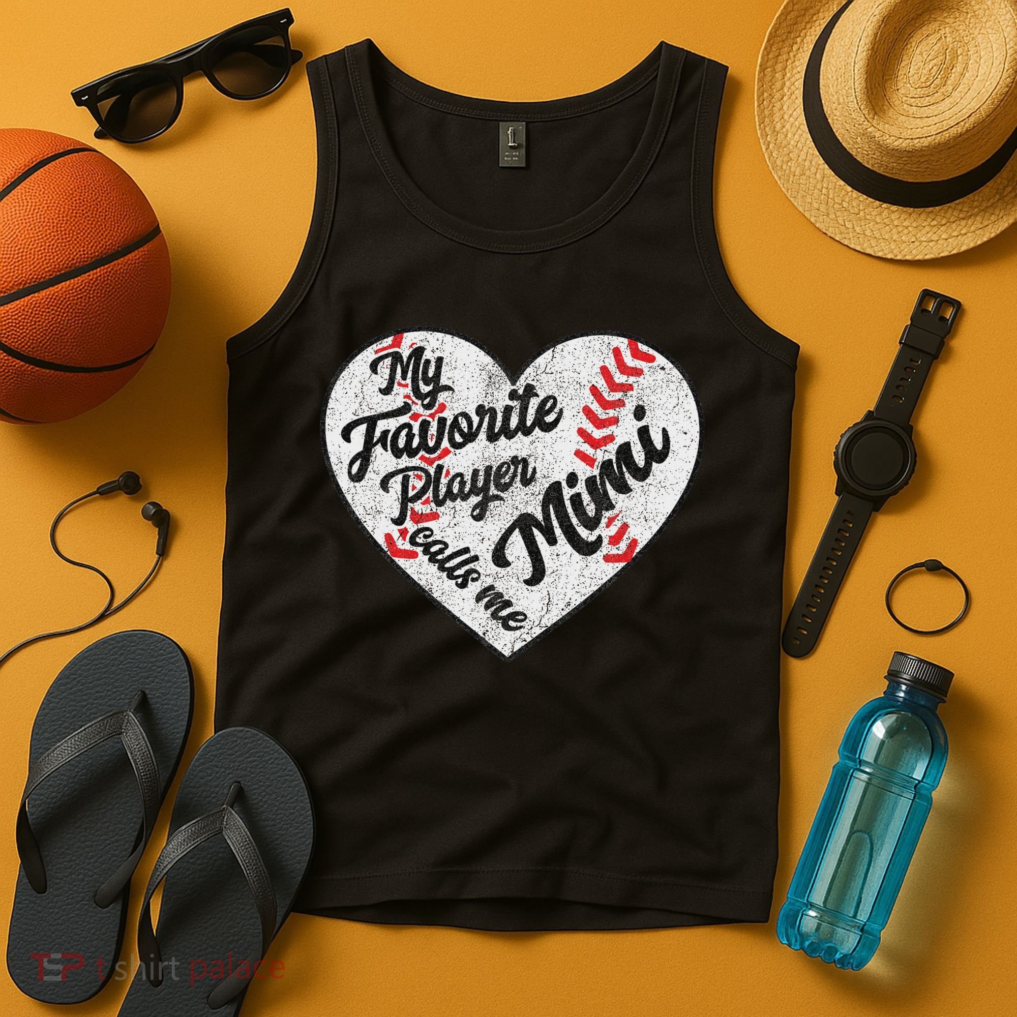 My Favorite Baseball Player Calls Me Mimi Baseball Tank Top
