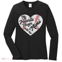 My Favorite Baseball Player Calls Me Mimi Baseball Women's Long Sleeve Shirt thumb 0