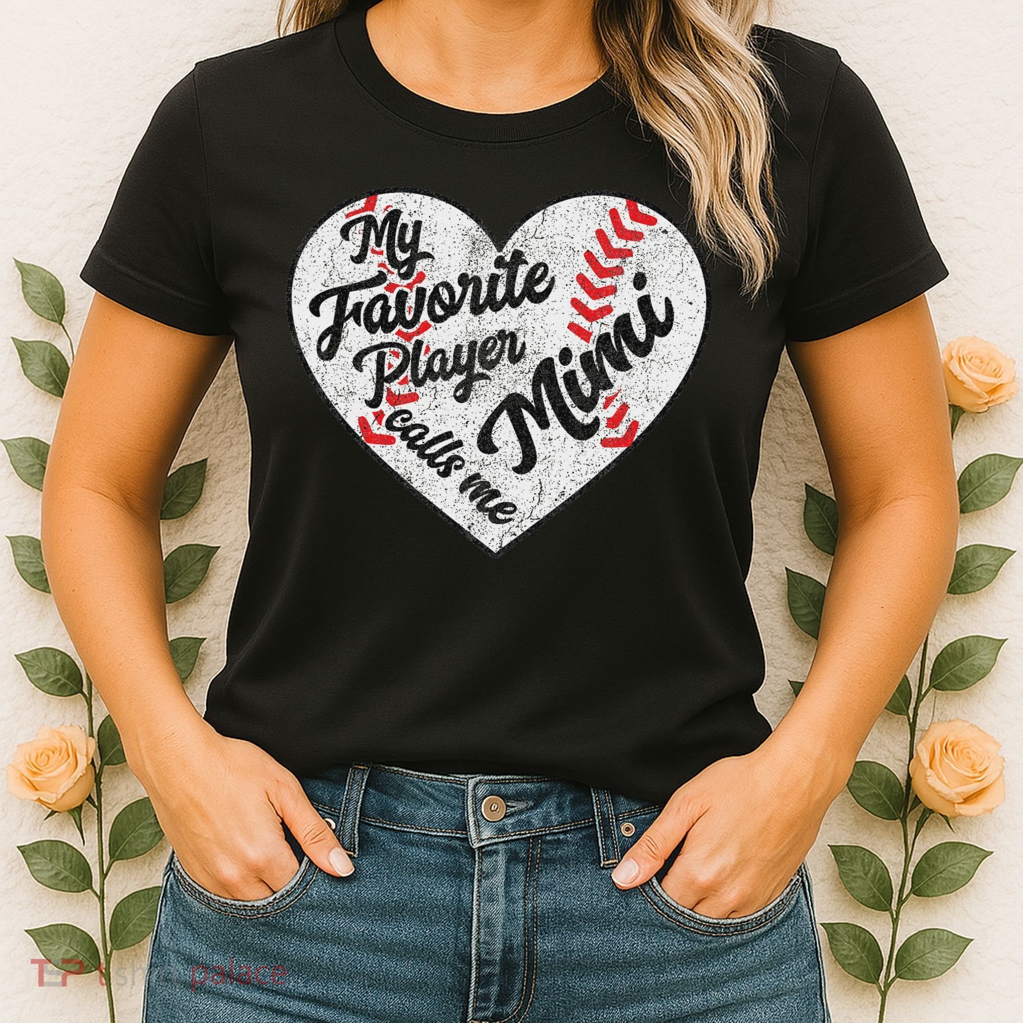 My Favorite Baseball Player Calls Me Mimi Baseball Women's T-Shirt