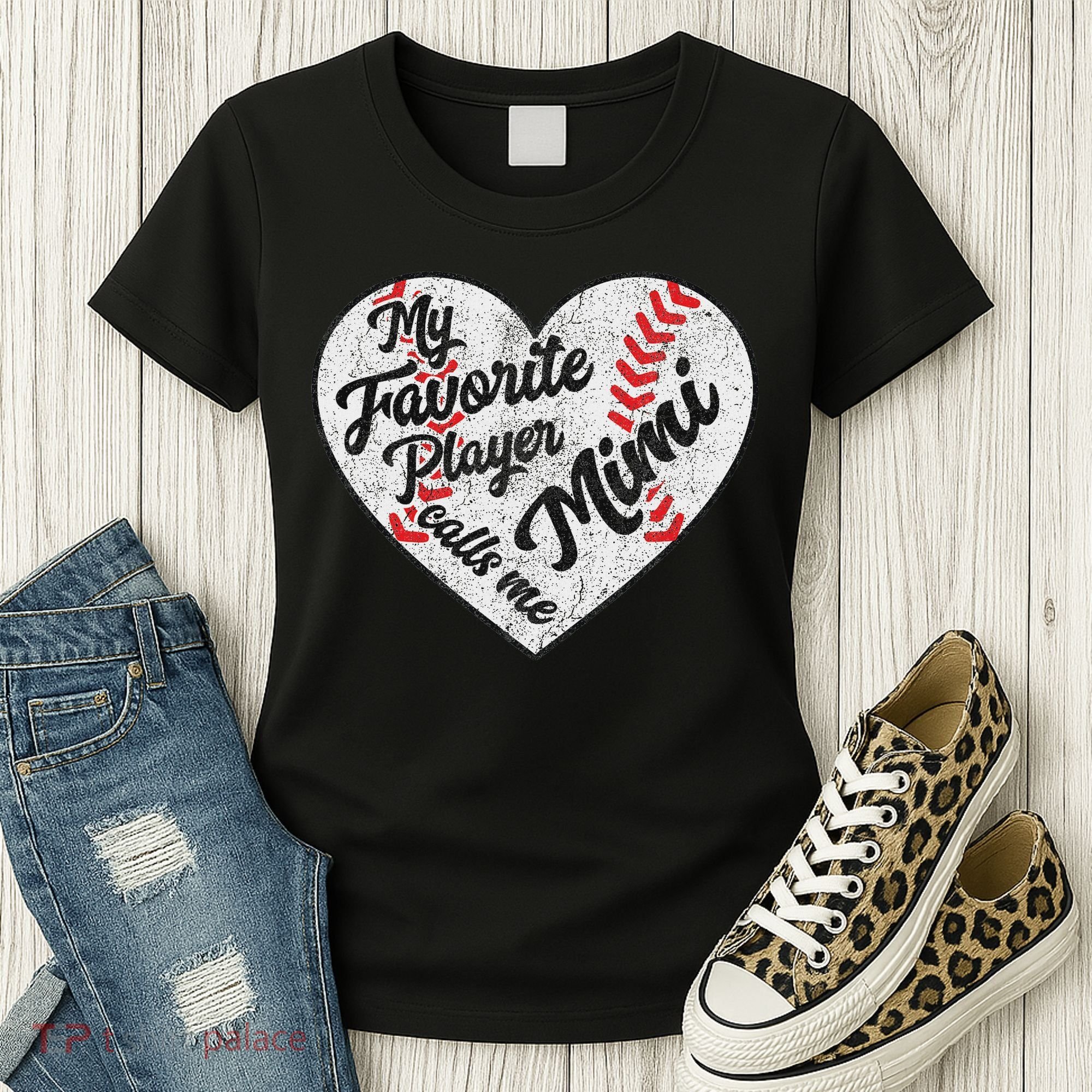 My Favorite Baseball Player Calls Me Mimi Baseball Women's T-Shirt