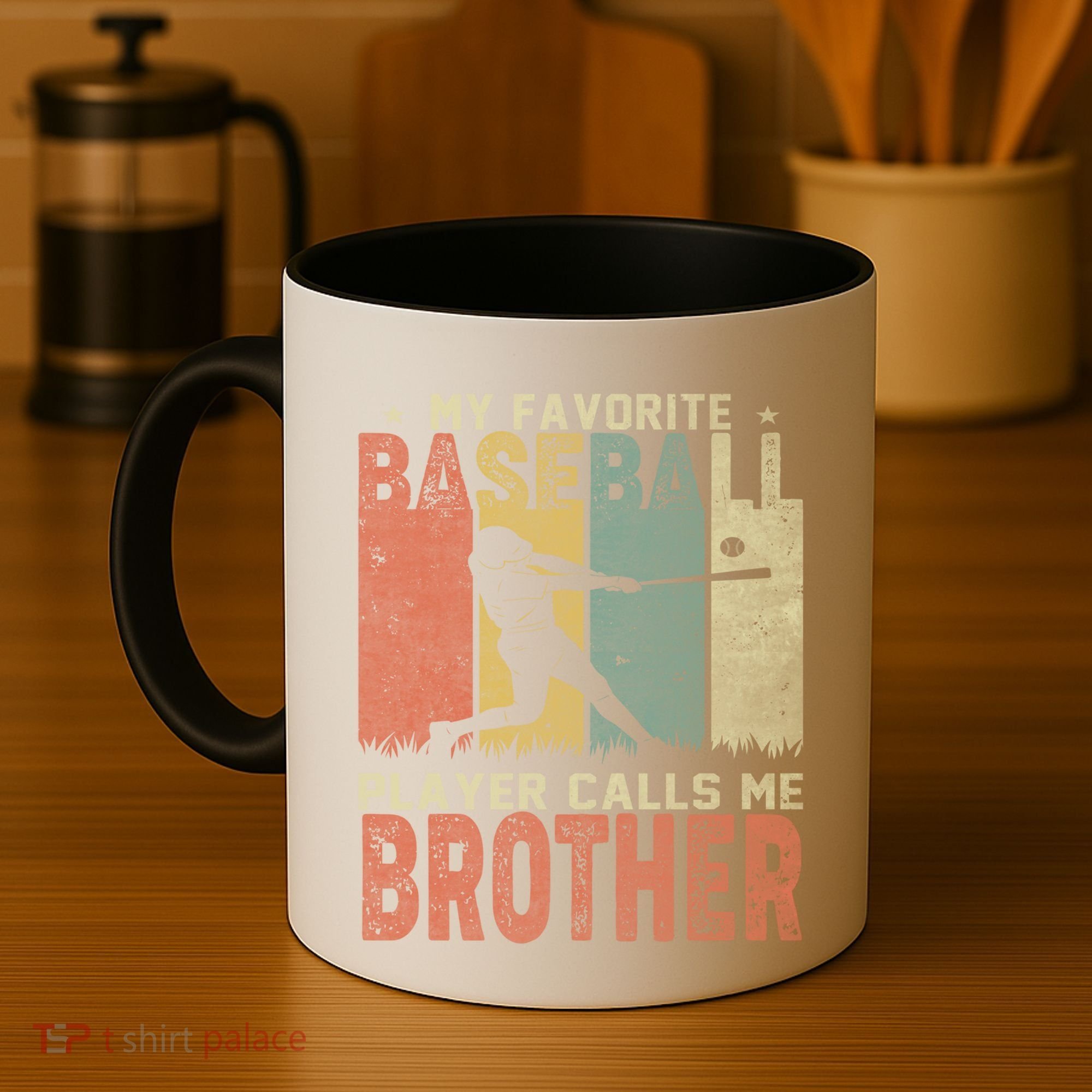 My Favorite Baseball Player Calls Me Brother Funny Baseball Gift Coffee Mug