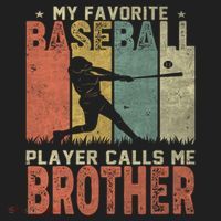 My Favorite Baseball Player Calls Me Brother Funny Baseball Gift Beanie thumb 2