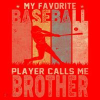 My Favorite Baseball Player Calls Me Brother Funny Baseball Gift Santa Hat thumb 1