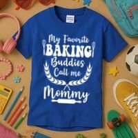 My Favorite Baking Buddies Call Me Mommy Funny Baker Cooking Cute Gift Kids T-Shirt thumb 3