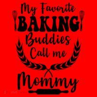 My Favorite Baking Buddies Call Me Mommy Funny Baker Cooking Cute Gift Santa Hat thumb 1