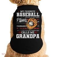 My Favorite Baseball Player Calls Me Grandpa Doggie Tank thumb 0