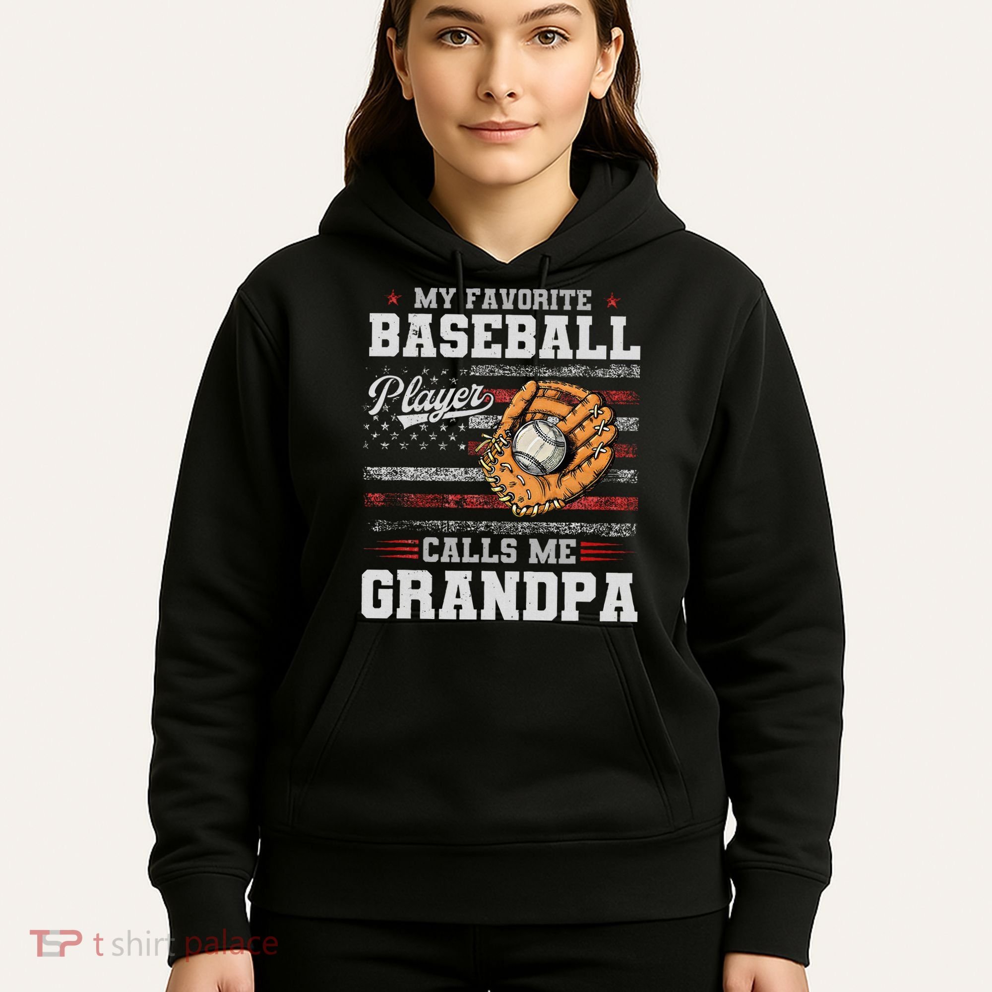 My Favorite Baseball Player Calls Me Grandpa Hoodie