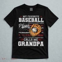 My Favorite Baseball Player Calls Me Grandpa T-Shirt thumb 5
