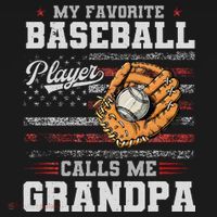 My Favorite Baseball Player Calls Me Grandpa T-Shirt thumb 7