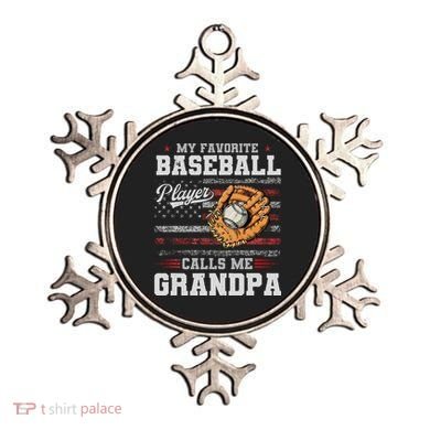 My Favorite Baseball Player Calls Me Grandpa Ornament