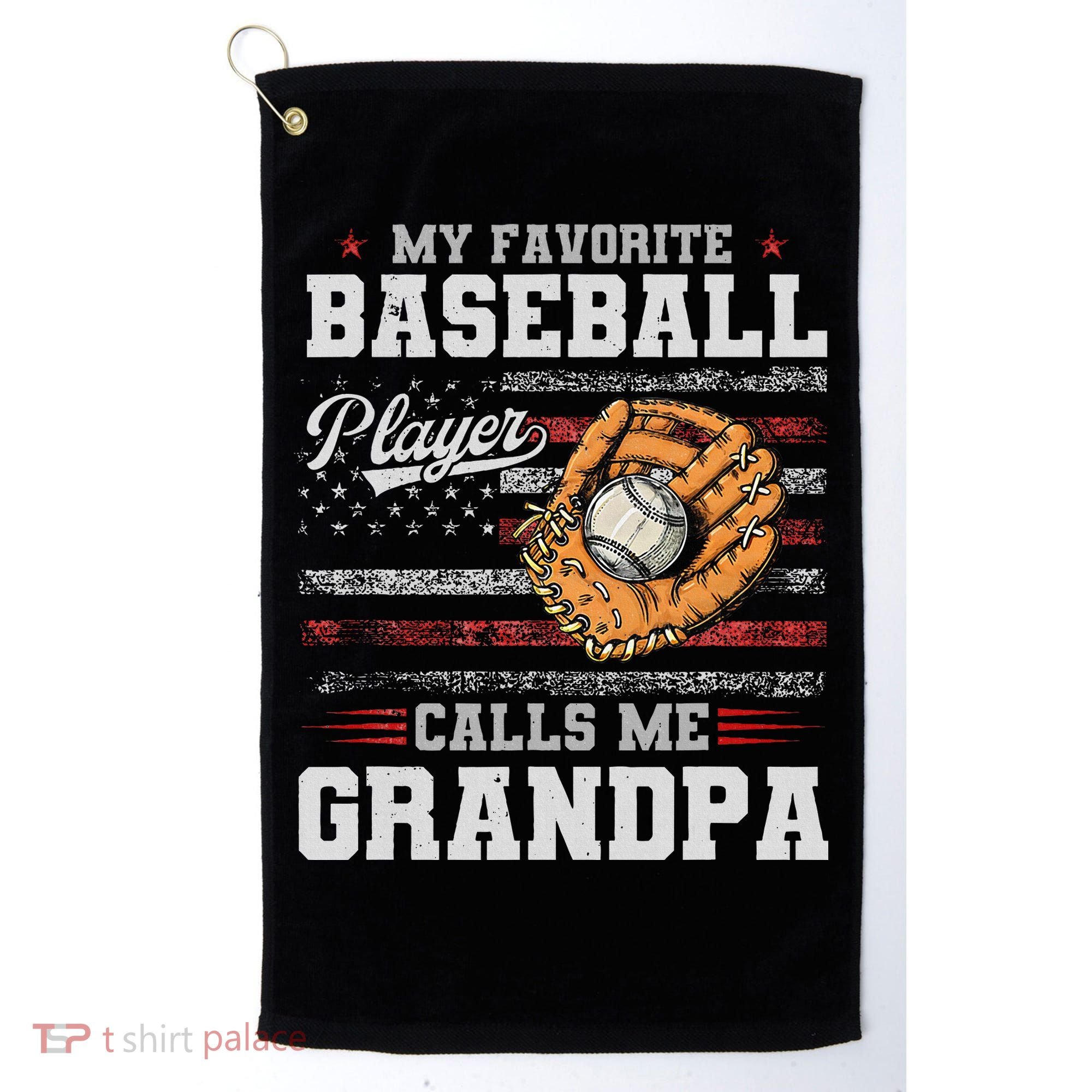 My Favorite Baseball Player Calls Me Grandpa Golf Towel