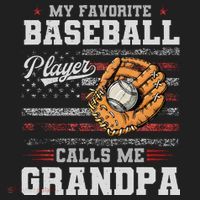 My Favorite Baseball Player Calls Me Grandpa Golf Towel thumb 3