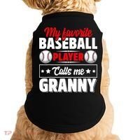 My Favorite Baseball Player Calls Me Granny Mother's Day Doggie Tank thumb 0
