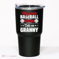 My Favorite Baseball Player Calls Me Granny Mother's Day Tumbler thumb 0
