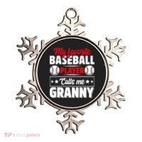 My Favorite Baseball Player Calls Me Granny Mother's Day Ornament thumb 0