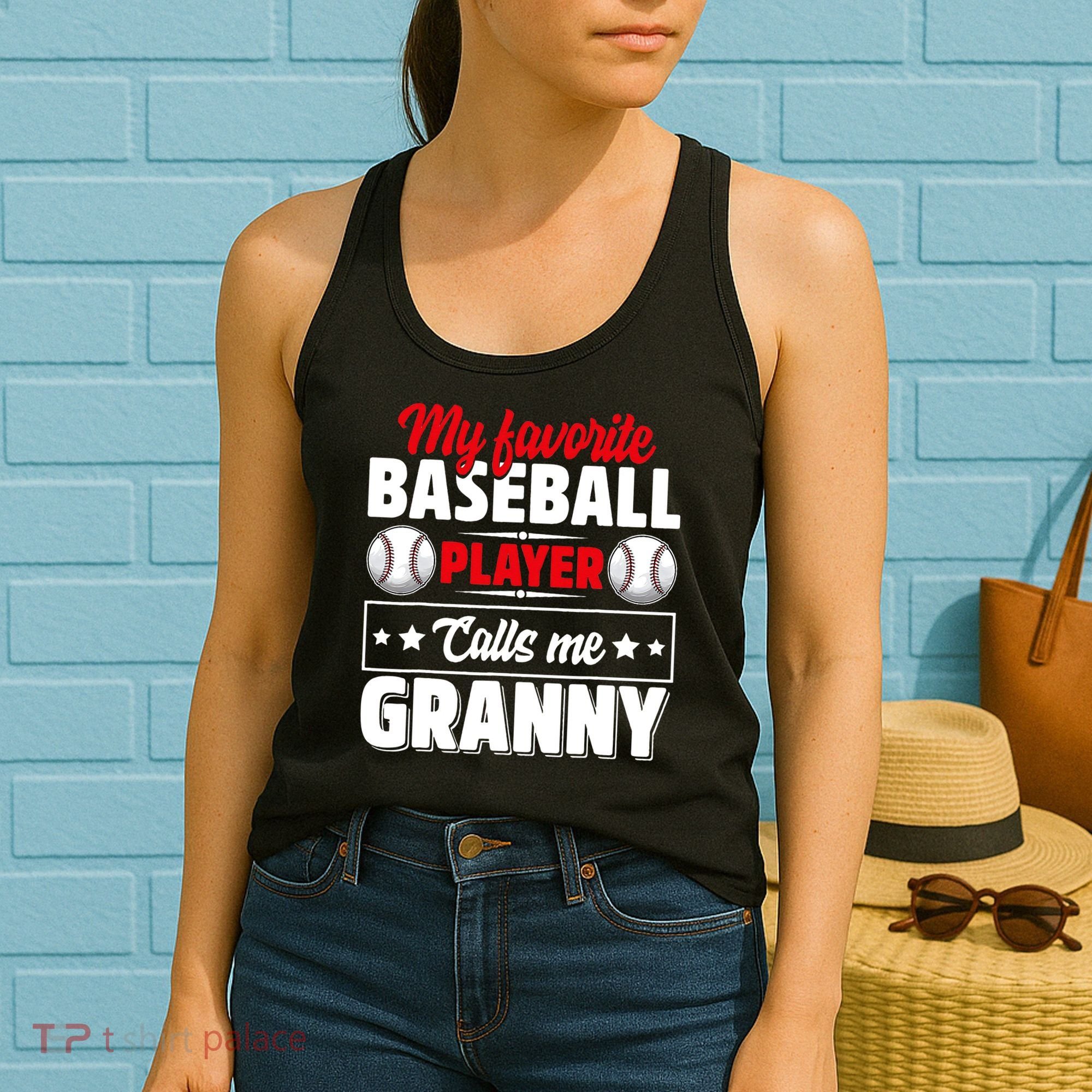 My Favorite Baseball Player Calls Me Granny Mother's Day Women's Tank Top
