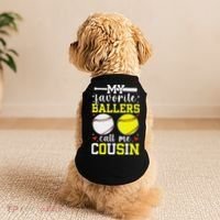 My Favorite Ballers Call Me Cousin Baseball Softball Cousin Doggie Tank thumb 2