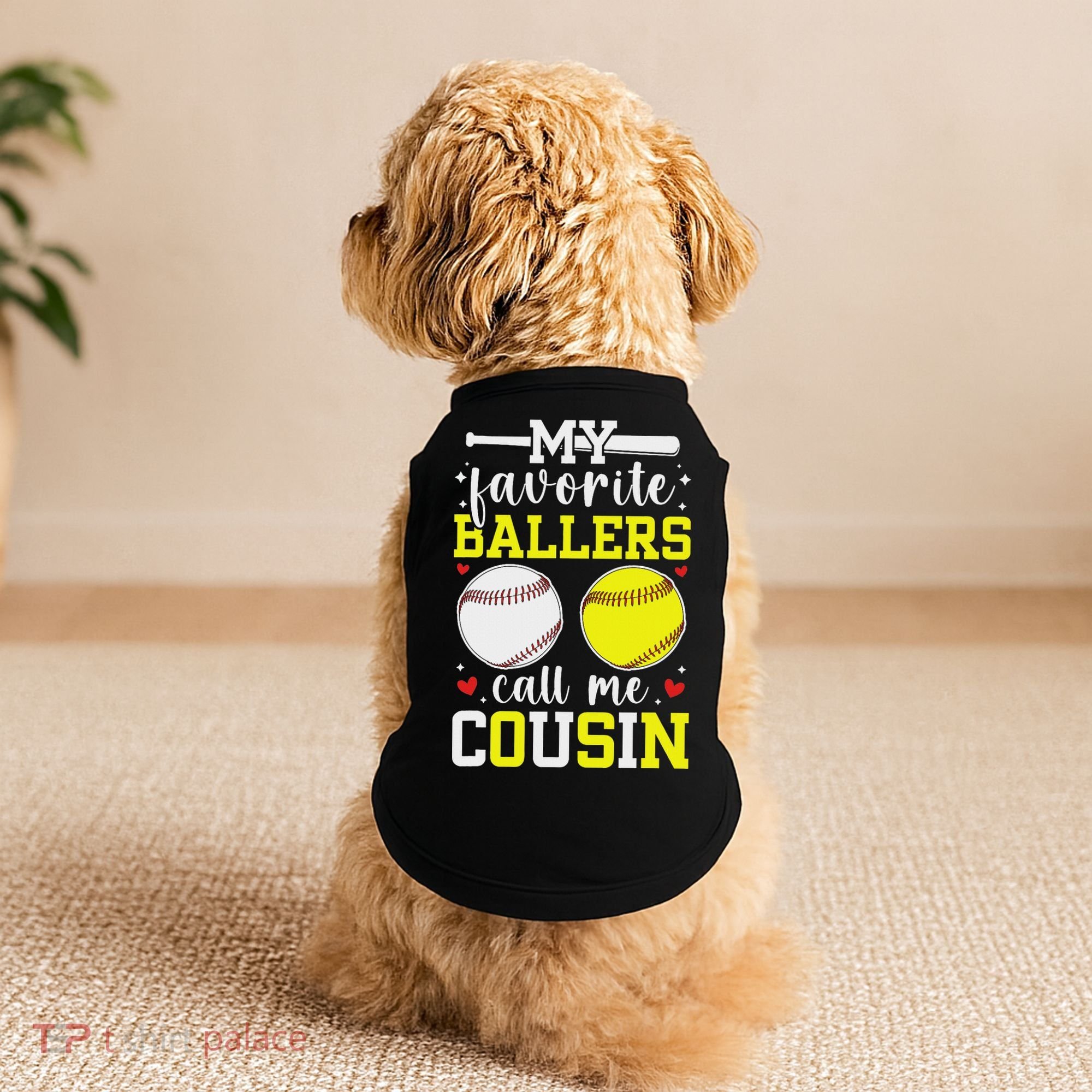My Favorite Ballers Call Me Cousin Baseball Softball Cousin Doggie Tank