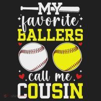 My Favorite Ballers Call Me Cousin Baseball Softball Cousin Beanie thumb 2