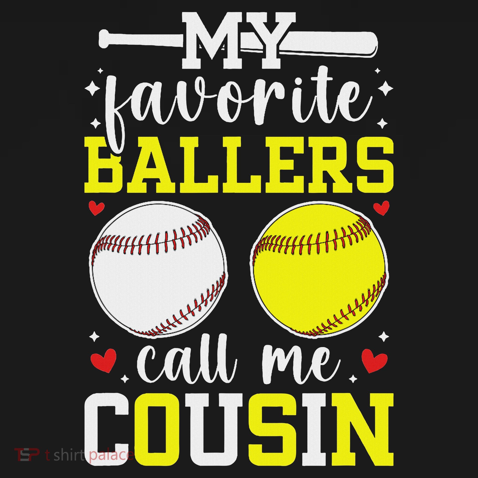 My Favorite Ballers Call Me Cousin Baseball Softball Cousin Women's Hoodie