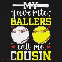 My Favorite Ballers Call Me Cousin Baseball Softball Cousin Women's Tank Top thumb 5
